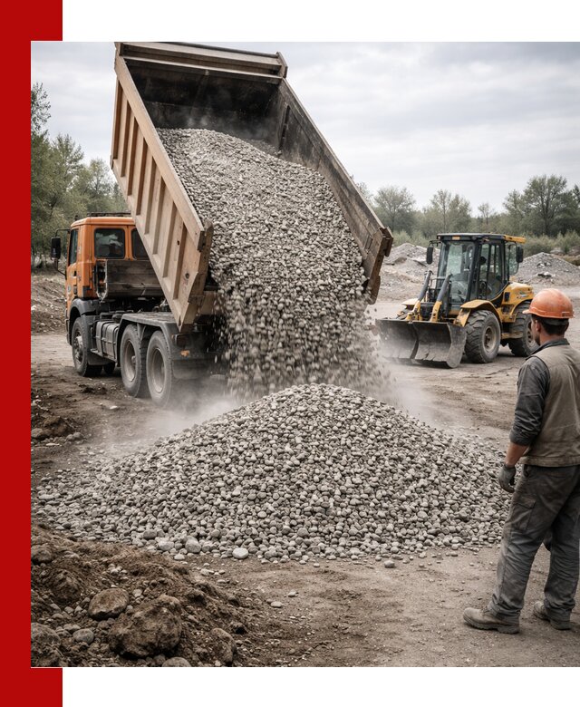 Доставка щебня в Учалах крупными и мелкими фракциями