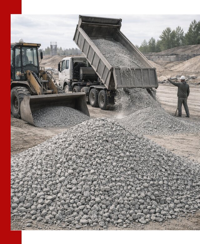 Доставка известнякового щебня фр. 5–20 в Учалах