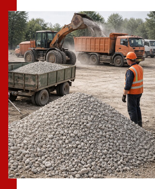 Доставка известнякового щебня фракция 20–40 в Учалах