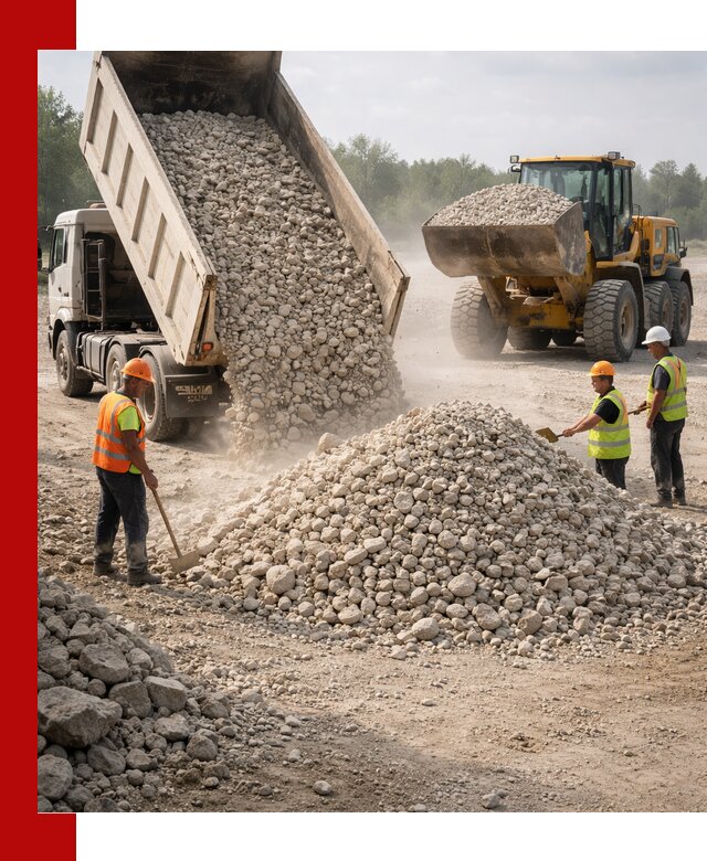 Доставка известнякового щебня фр. 40-70 в Учалах