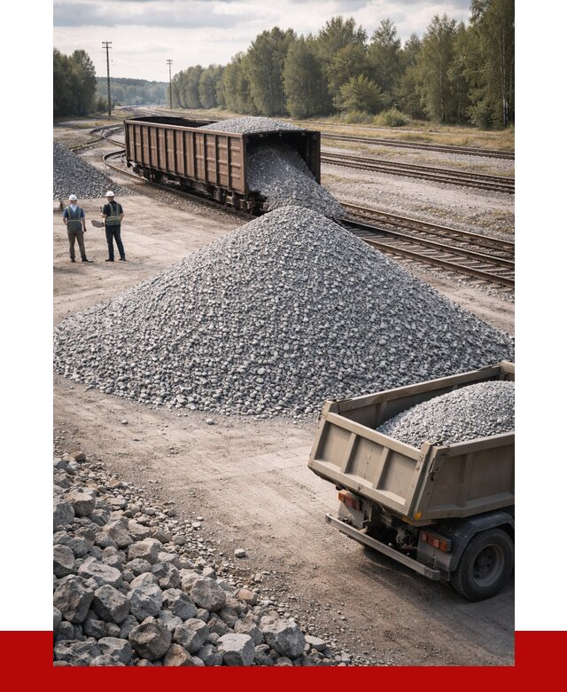 Железнодорожный щебень 20-60 в Учалах от 1728 р. | ПРОНЕРУДЧлы