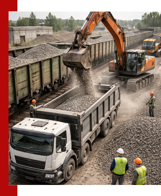 Железнодорожный щебень фракция 25–60 для поставок в Учалах