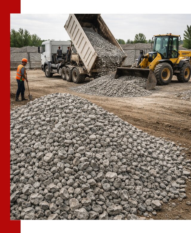 Доставка бетонного щебня фракции 40-70 в Учалах