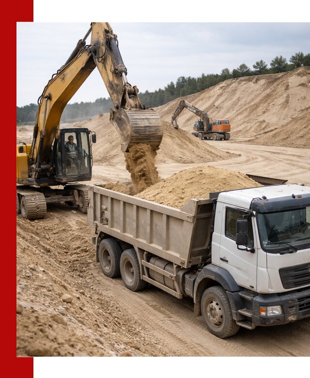 Доставка карьерного песка с самосвалами и разгрузкой в Учалах