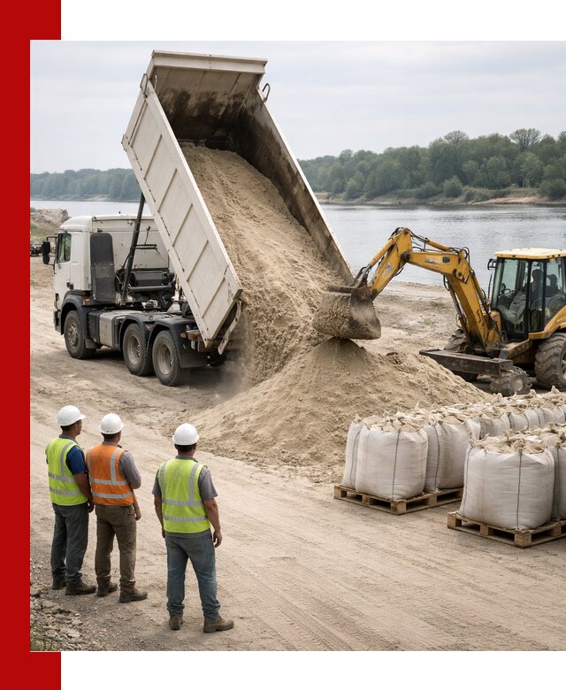 Доставка речного песка в Учалах самосвалами и погрузкой