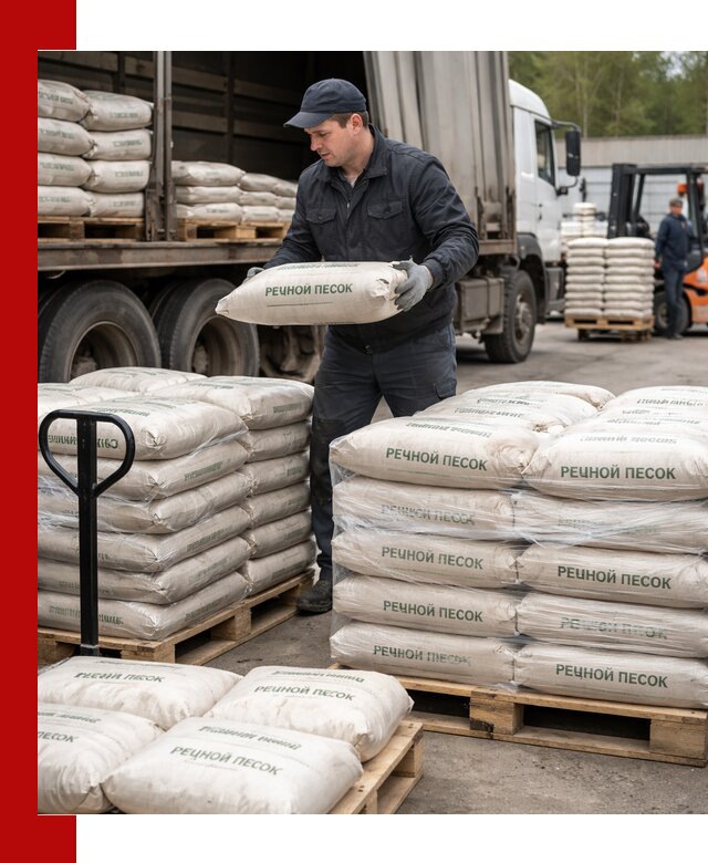 Речной песок в мешках с доставкой в Учалах