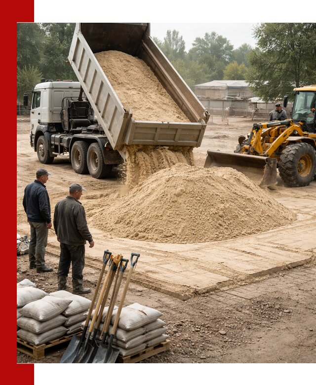 Доставка мытого песка в Учалах с самосвалами по выгодной цене