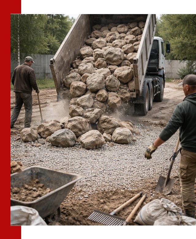 Доставка и укладка булыжника в Учалах