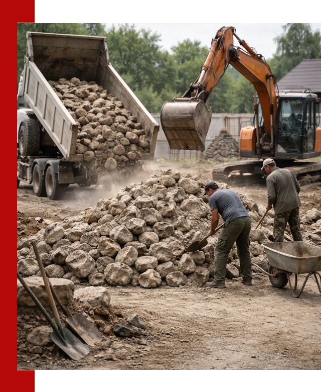 Доставка и разгрузка бутового камня в Учалах