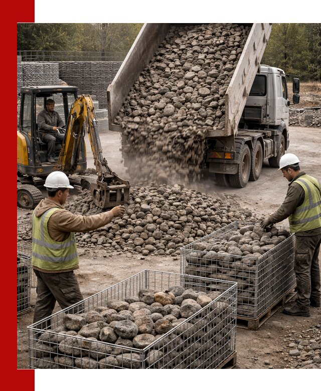 Камень для габионов фракция 100–201 в Учалах