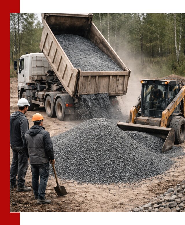 Гранитный отсев 0-5 с доставкой и разгрузкой в Учалах