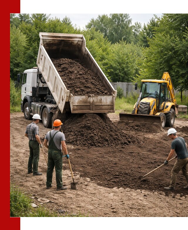 Доставка и укладка грунта для выравнивания участка в Учалах