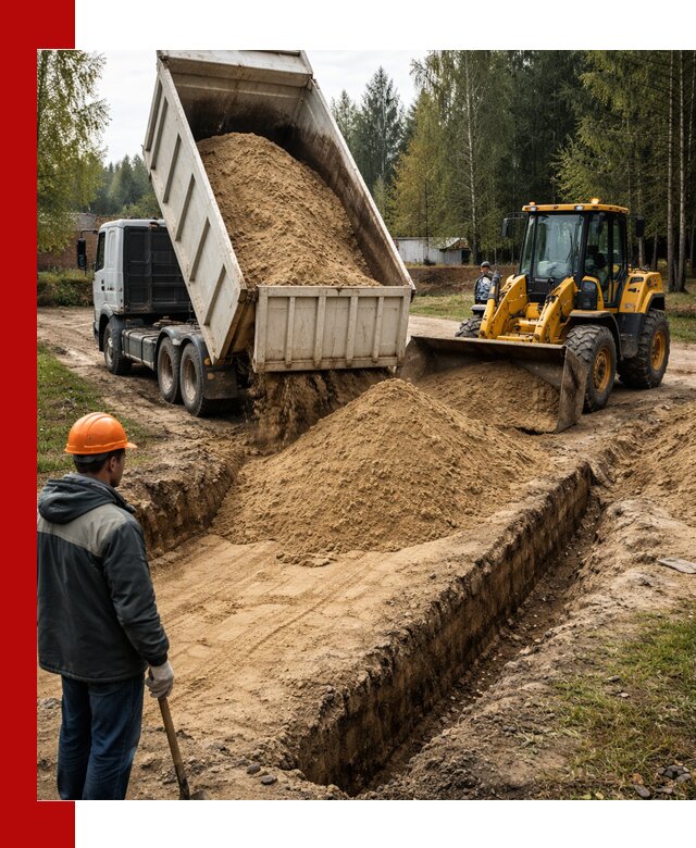 Доставка песчаного грунта в Учалах для строительных работ