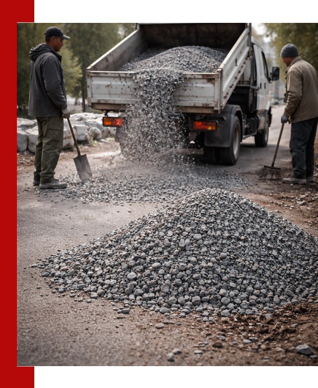 Гранитная крошка для посыпки дорог и тротуаров в Учалах