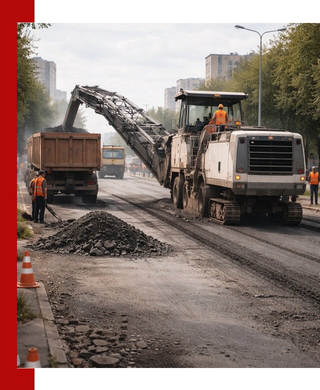 Фрезерованный асфальт в Учалах — удаление и вывоз старого покрытия